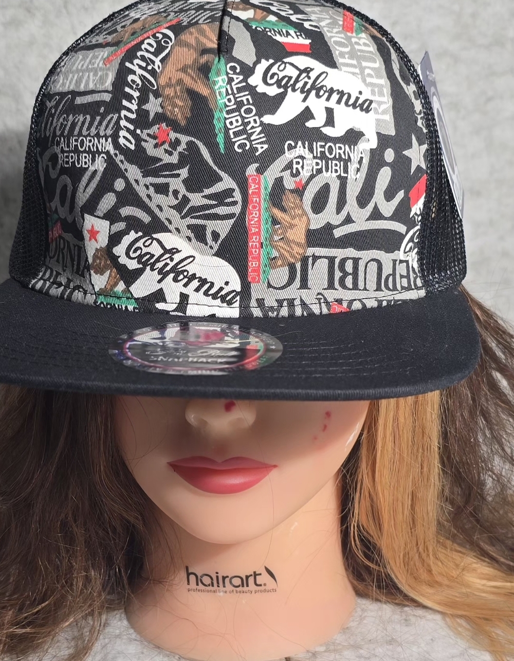 🧢 Pit Bull California Republic Snapback Hat – Mesh Trucker Cap – New